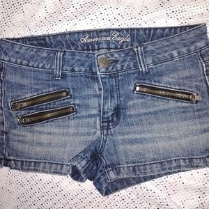 American Eagle Outfitters Blue High Waist Shorts